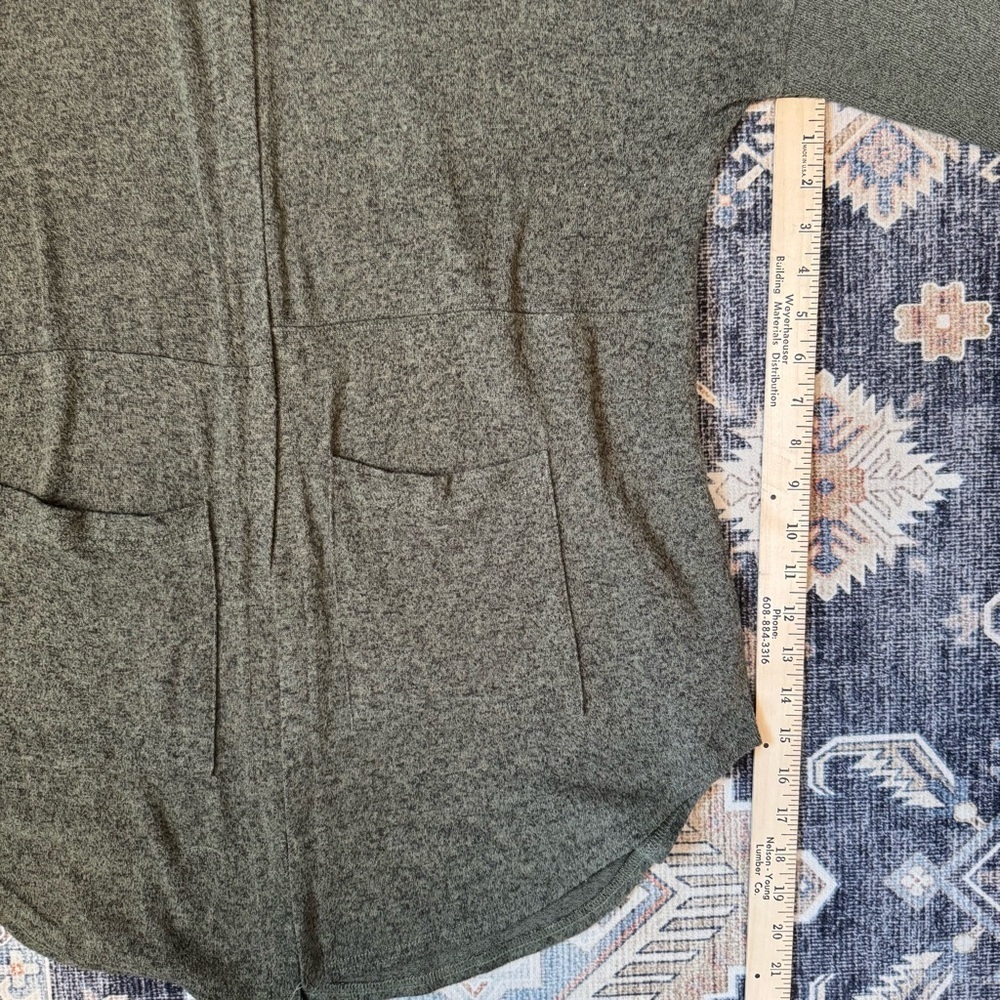 Out From Under Urban Outfitters Green Hooded Open Cardigan Women’s Size Small - Picture 10 of 12